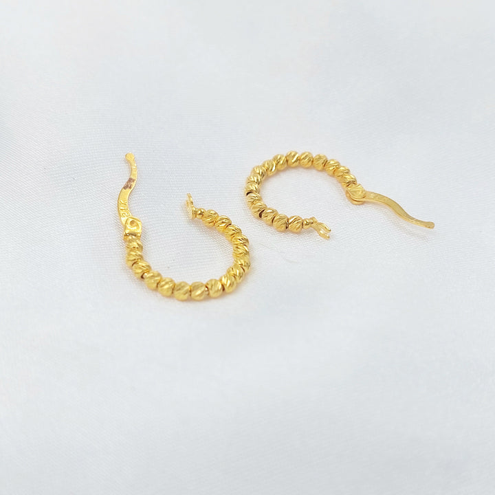 Hoop Earrings Made of 21K Gold by Saeed Jewelry 