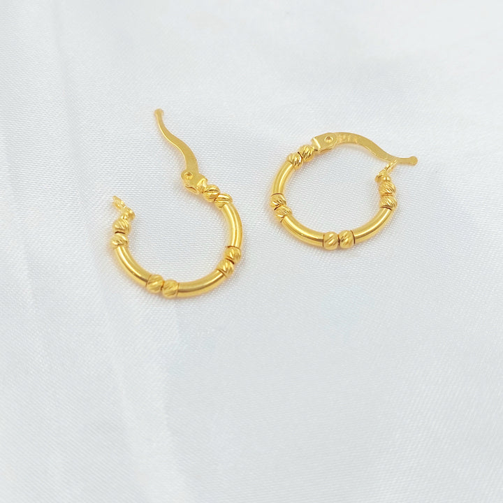 Hoop Earrings Made of 21K Gold by Saeed Jewelry 