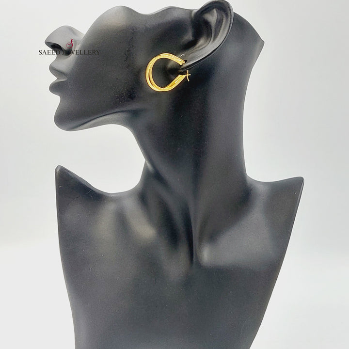 Hoop Earrings Made of 21K Gold by Saeed Jewelry 