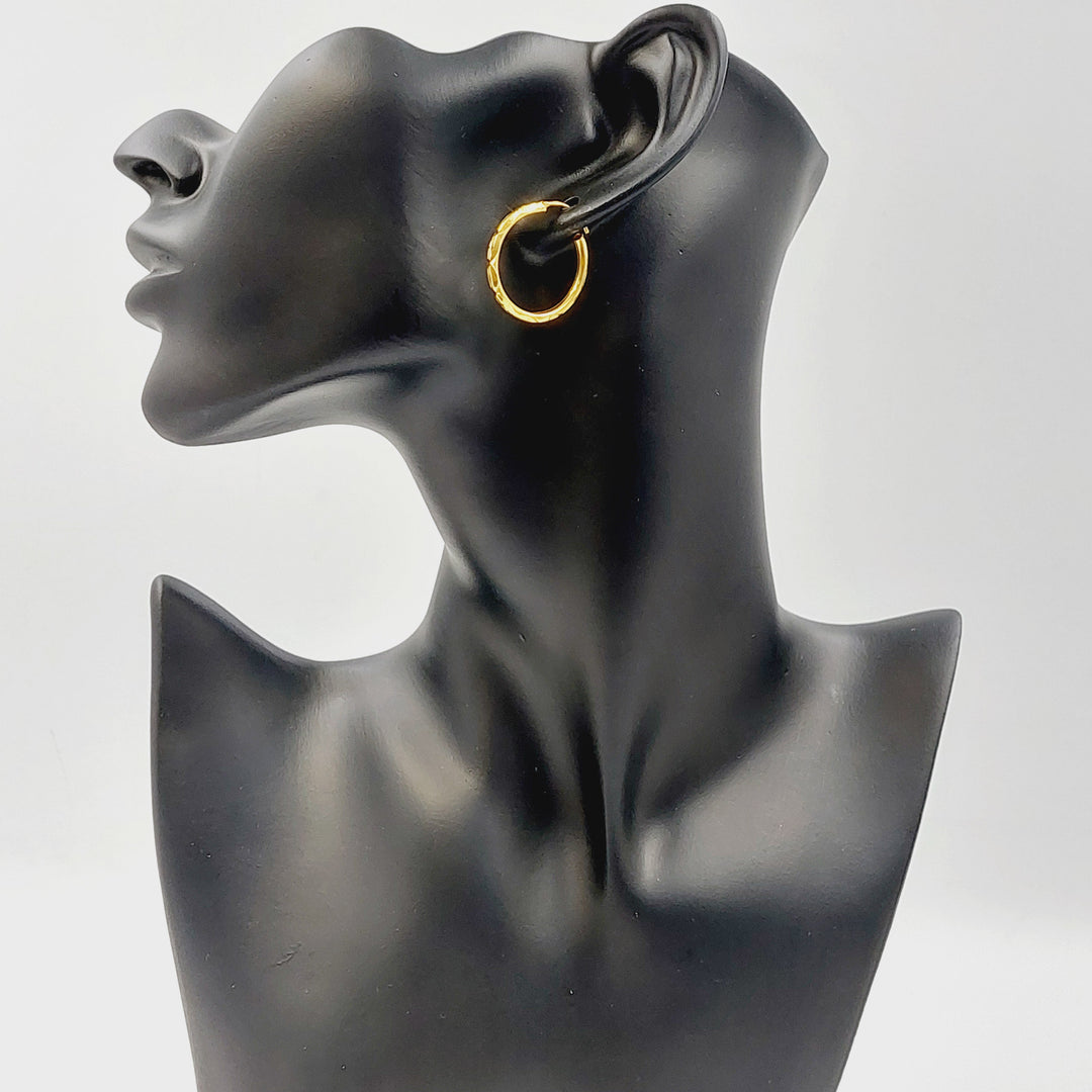 21K حلق ذبلة-مجوهرات الشيخ سعيد-Saeed Jewelry 