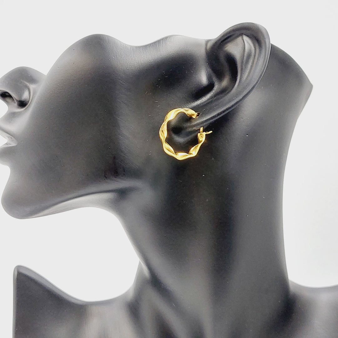 21K حلق ذبلة-مجوهرات الشيخ سعيد-Saeed Jewelry 
