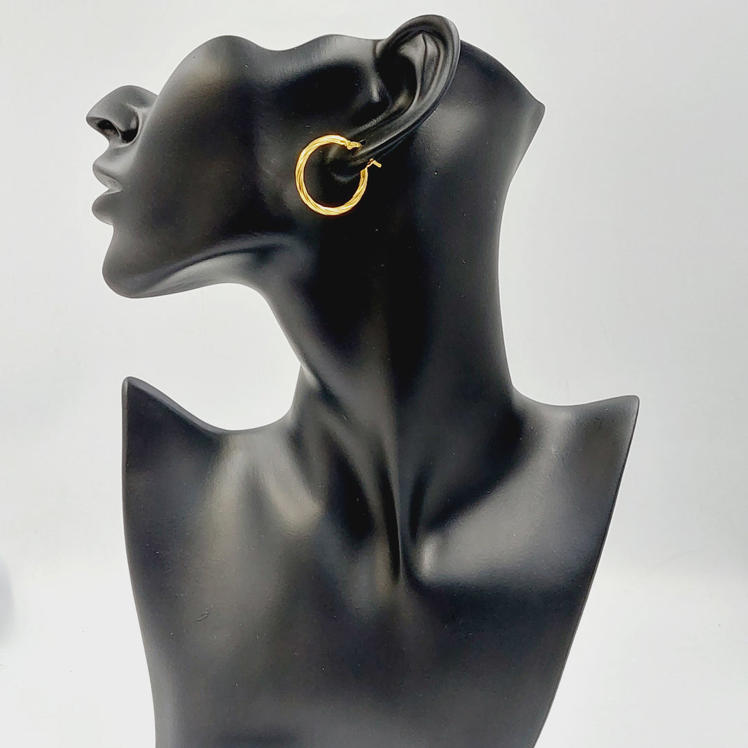 21K حلق ذبلة-مجوهرات الشيخ سعيد-Saeed Jewelry 