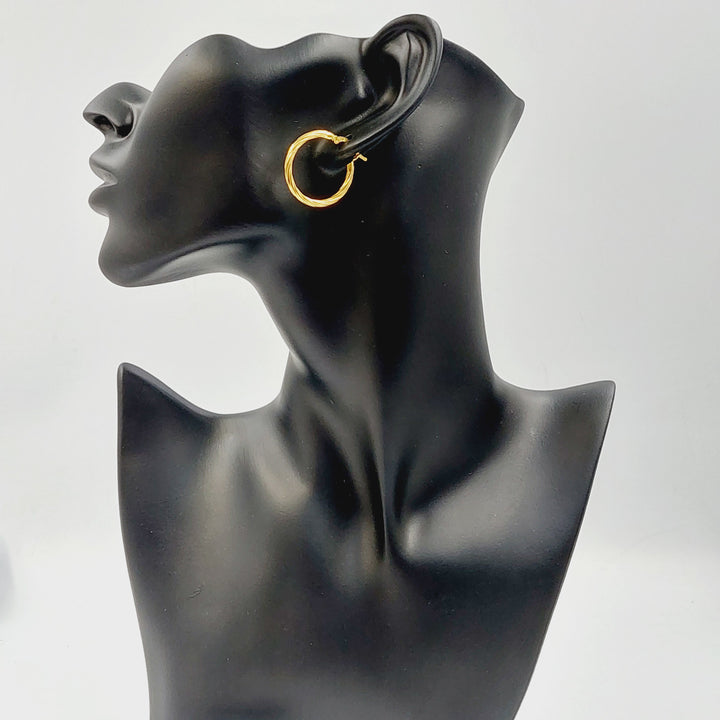 21K حلق ذبلة-مجوهرات الشيخ سعيد-Saeed Jewelry 