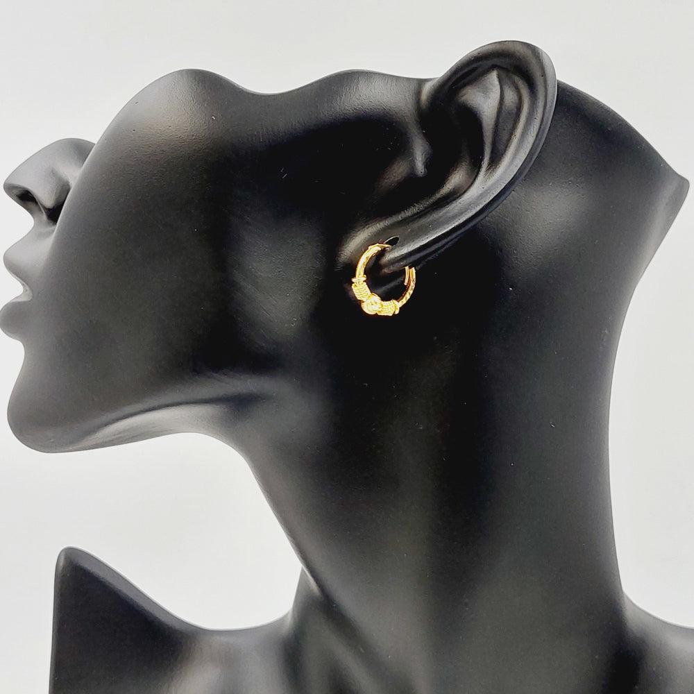 21K حلق ذبلة-مجوهرات الشيخ سعيد-Saeed Jewelry 