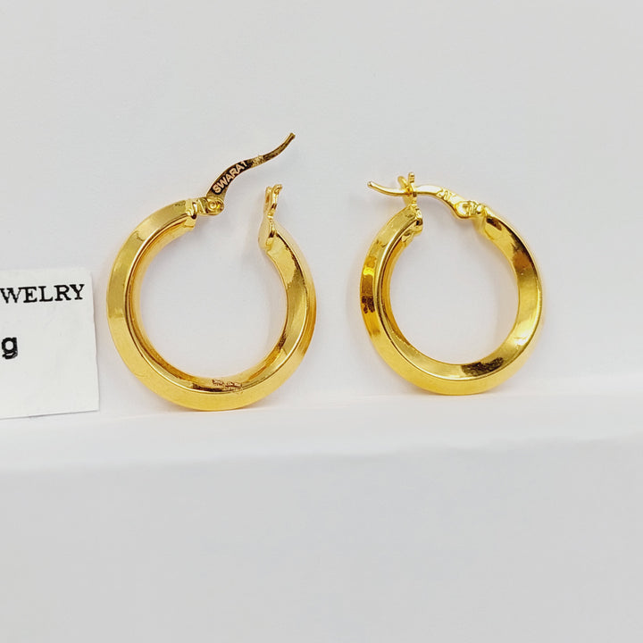 21K حلق ذبلة-مجوهرات الشيخ سعيد-Saeed Jewelry 