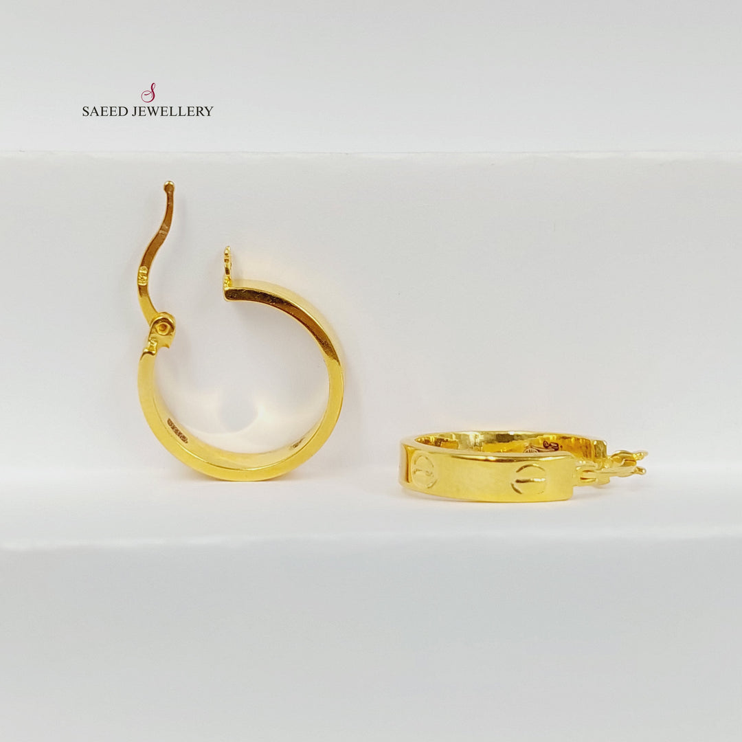 Hoop Earrings Made of 21K Gold by Saeed Jewelry 
