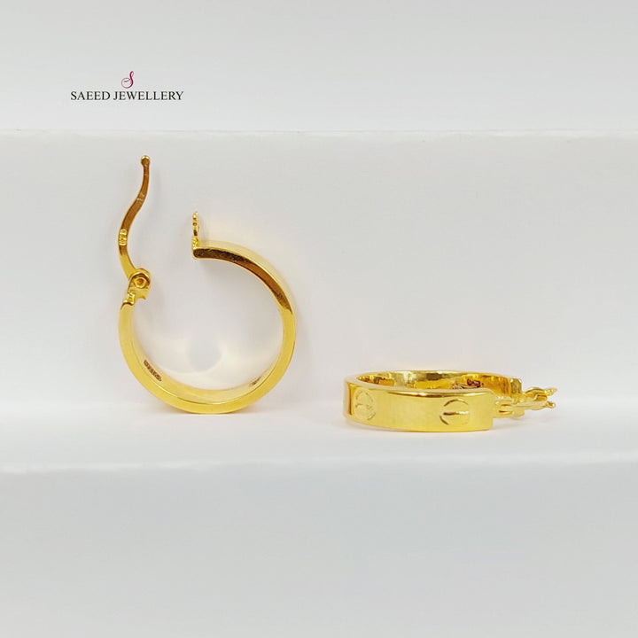Hoop Earrings Made of 21K Gold by Saeed Jewelry 