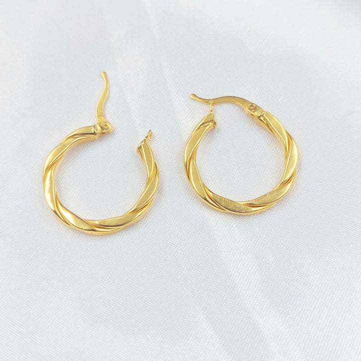 21K حلق ذبلة-مجوهرات الشيخ سعيد-Saeed Jewelry 