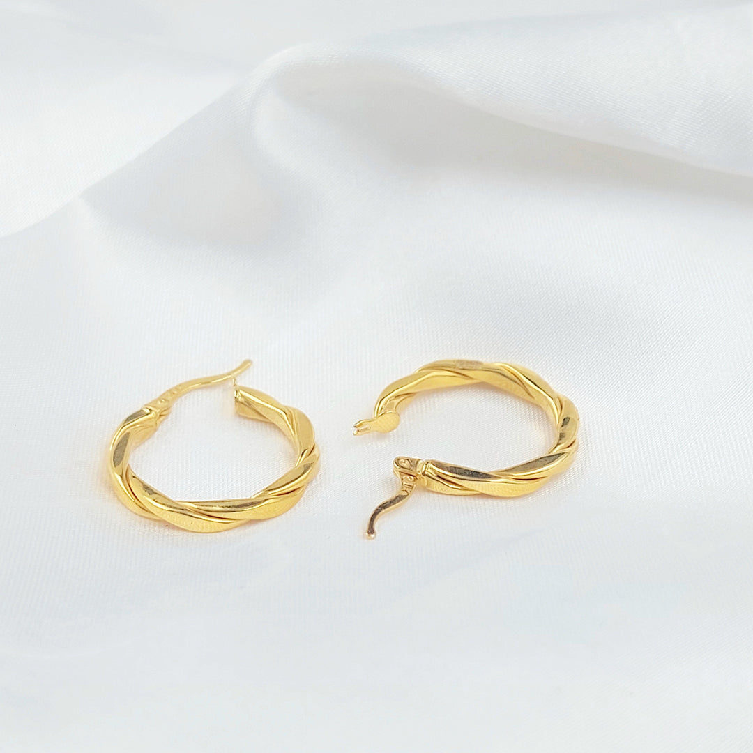 21K حلق ذبلة-مجوهرات الشيخ سعيد-Saeed Jewelry 