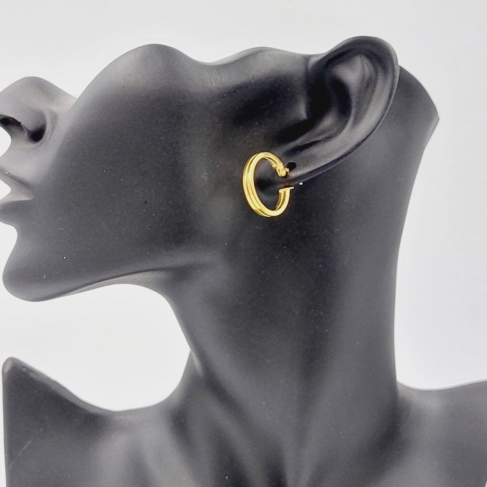 21K Gold Hoop Earrings by Saeed Jewelry - Image 2