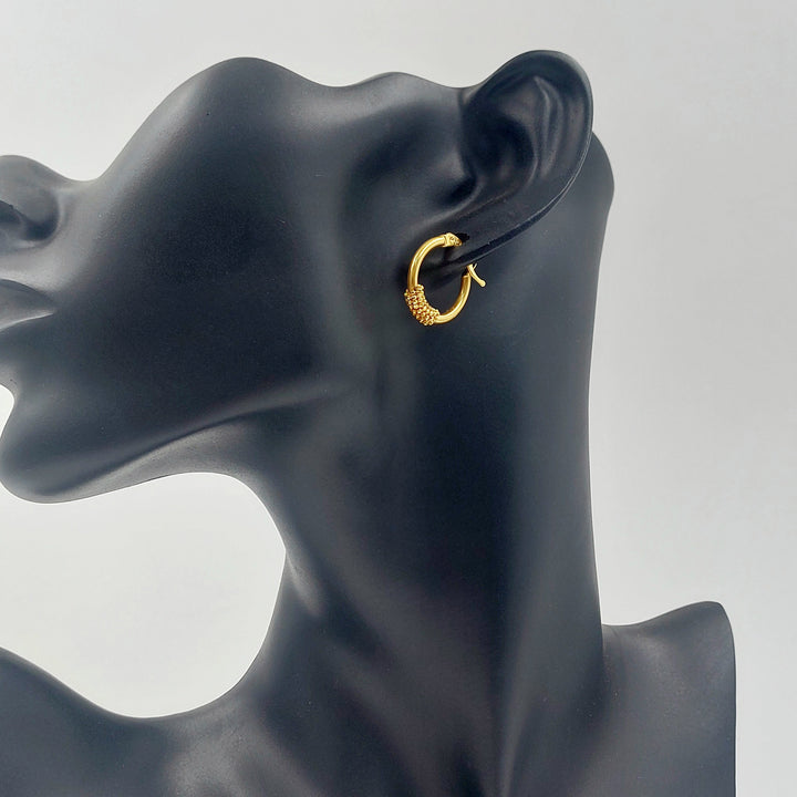21K حلق ذبلة-مجوهرات الشيخ سعيد-Saeed Jewelry 