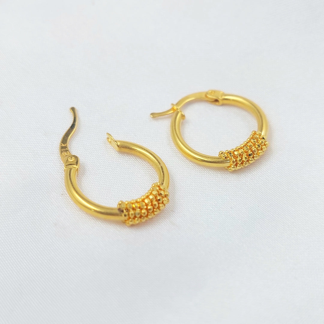 21K حلق ذبلة-مجوهرات الشيخ سعيد-Saeed Jewelry 