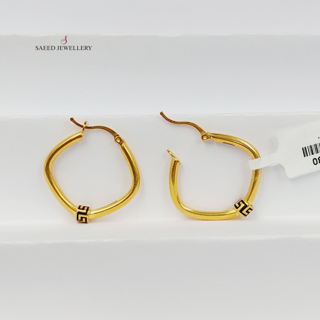 Hoop Earrings Made of 21K Gold by Saeed Jewelry 