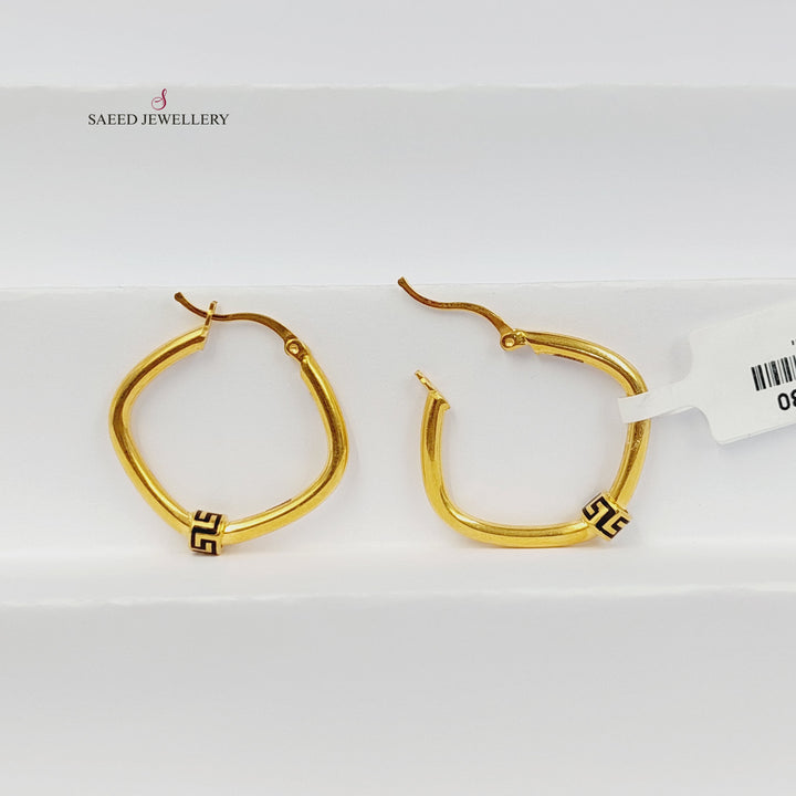 Hoop Earrings Made of 21K Gold by Saeed Jewelry 