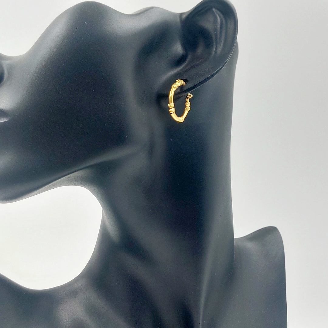 Hoop Earrings Made of 21K Gold by Saeed Jewelry 