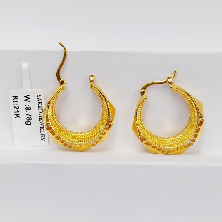 21K Gold Hoop Earrings by Saeed Jewelry - Image 6