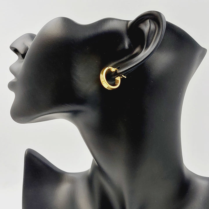 21K حلق ذبلة-مجوهرات الشيخ سعيد-Saeed Jewelry 