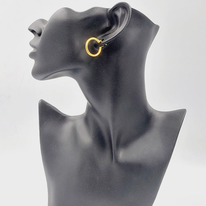 21K Gold Hoop Earrings by Saeed Jewelry - Image 4