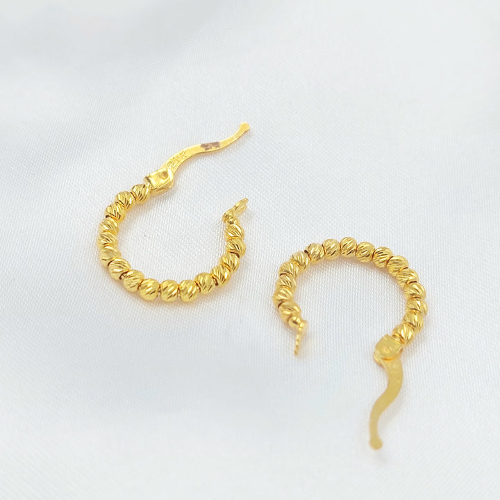 Hoop Earrings Made of 21K Gold by Saeed Jewelry 