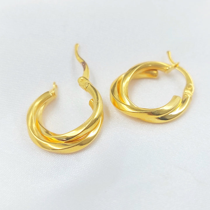 21K حلق ذبلة-مجوهرات الشيخ سعيد-Saeed Jewelry 