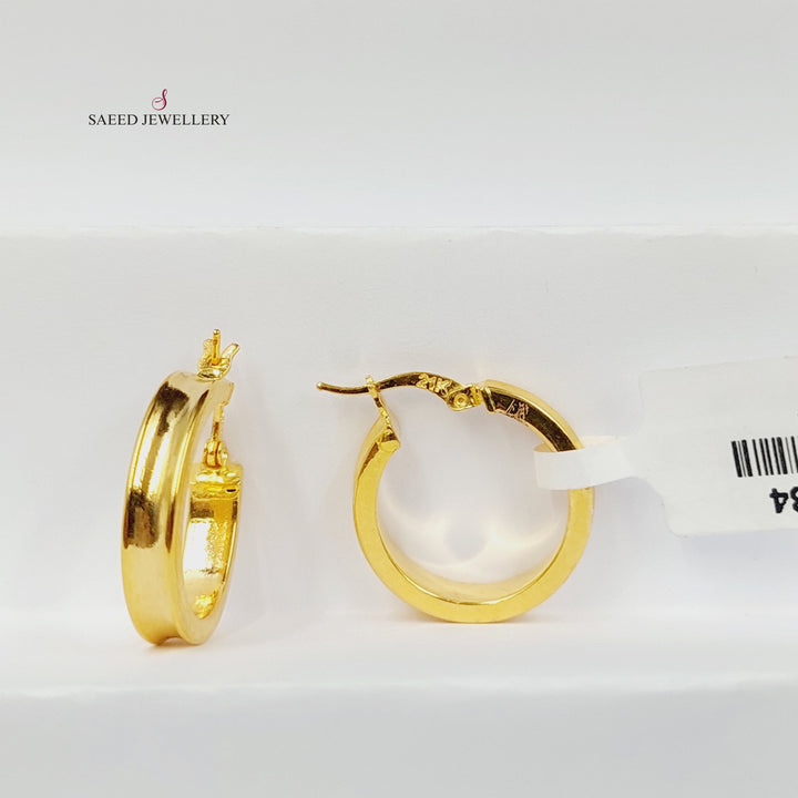Hoop Earrings Made of 21K Gold by Saeed Jewelry 