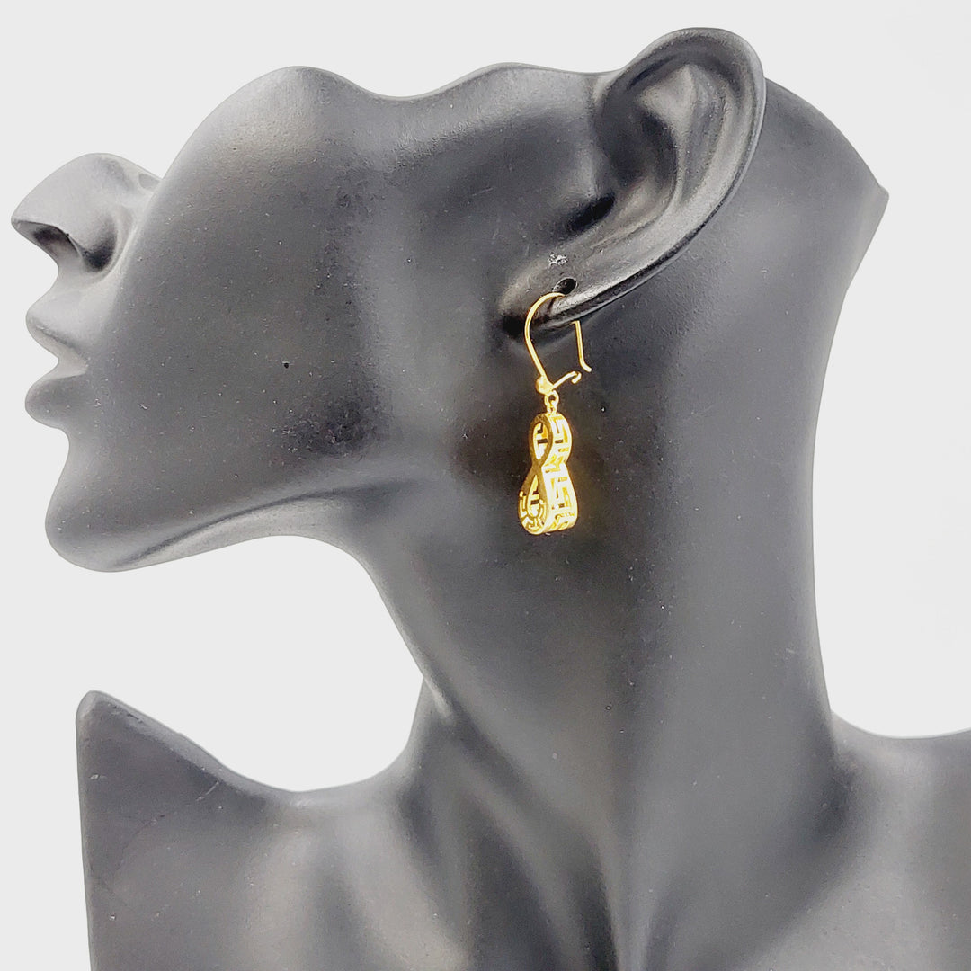 Infinite Earrings Made of 21K Gold by Saeed Jewelry 