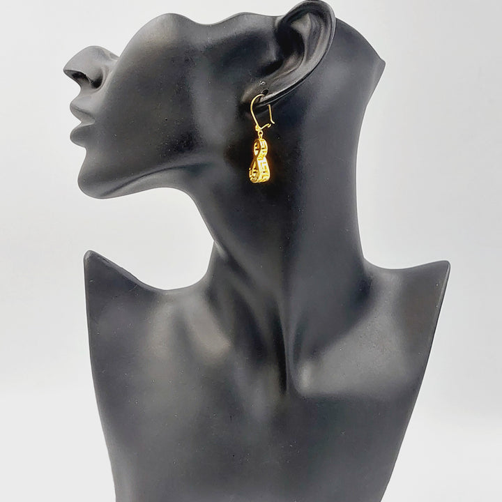 Infinite Earrings Made of 21K Gold by Saeed Jewelry 