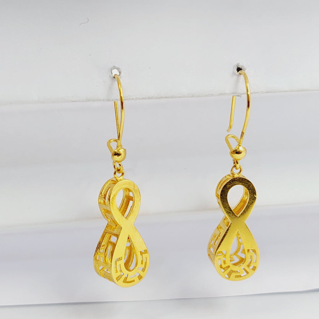 Infinite Earrings Made of 21K Gold by Saeed Jewelry 