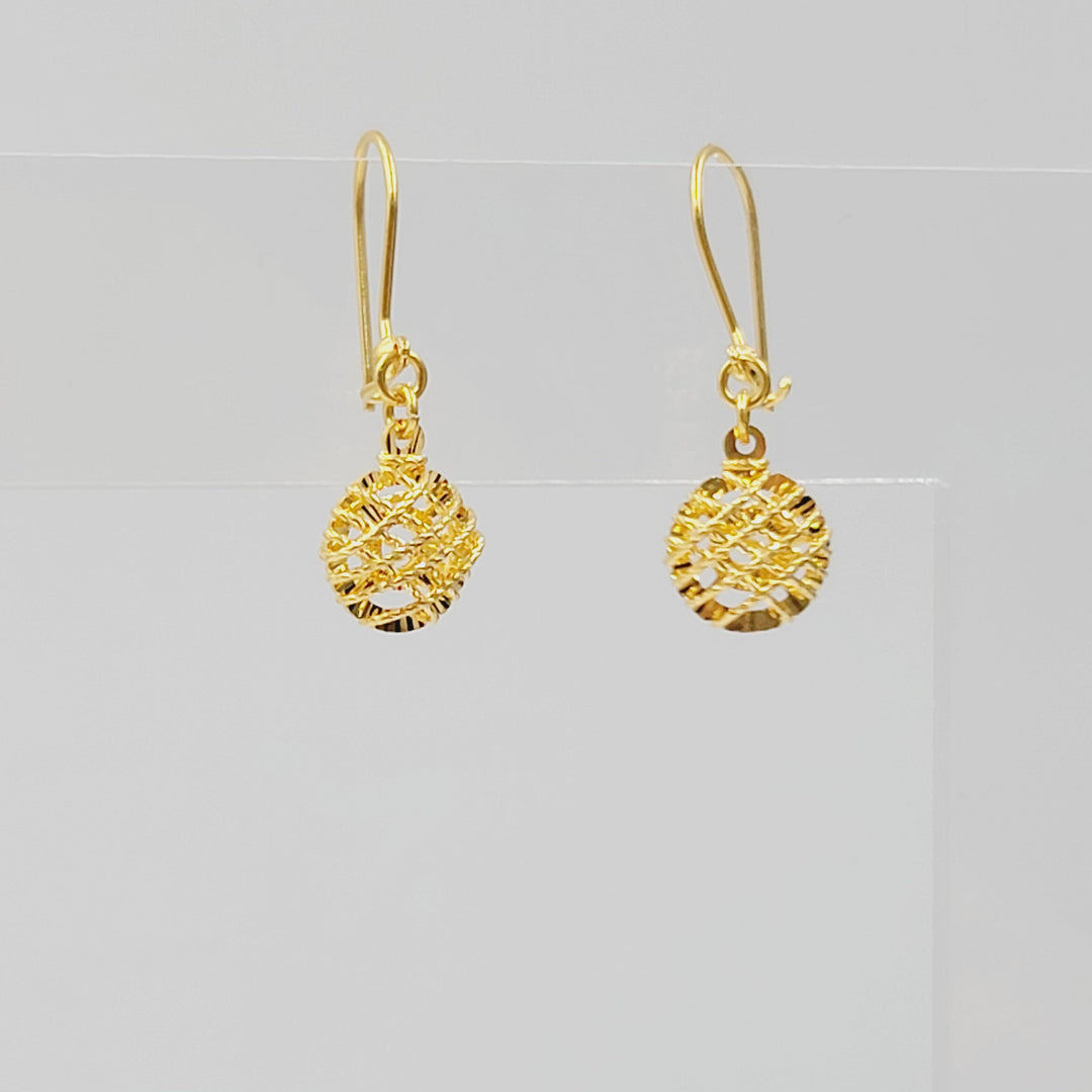 21K حلق شنكل ناعم-مجوهرات الشيخ سعيد-Saeed Jewelry 