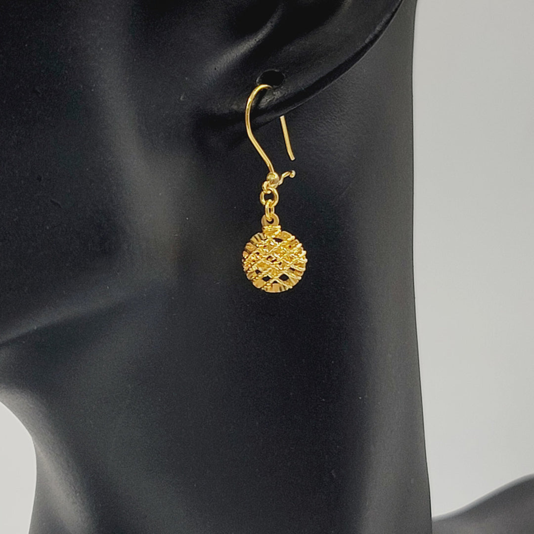 21K حلق شنكل ناعم-مجوهرات الشيخ سعيد-Saeed Jewelry 