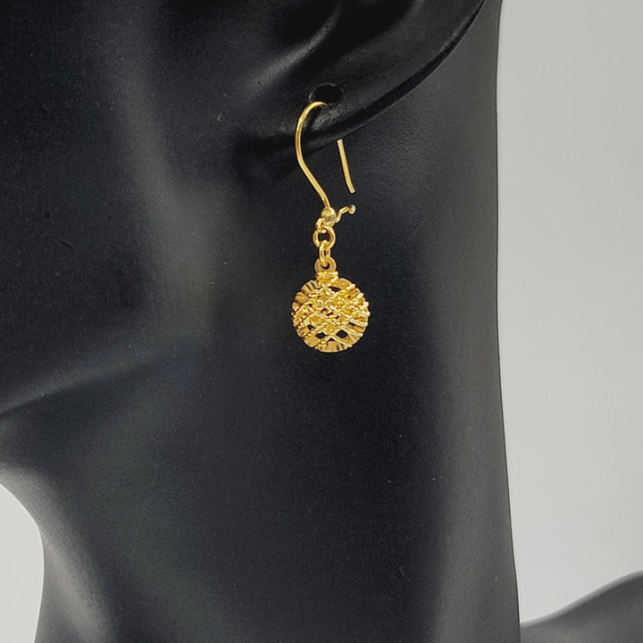 21K حلق شنكل ناعم-مجوهرات الشيخ سعيد-Saeed Jewelry 