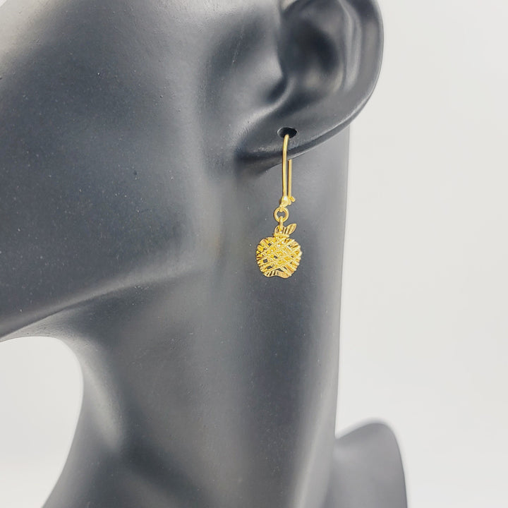 21K حلق شنكل ناعم-مجوهرات الشيخ سعيد-Saeed Jewelry 