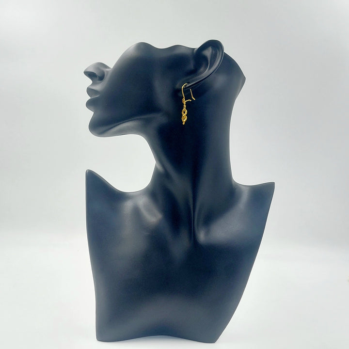 21K حلق شنكل ناعم-مجوهرات الشيخ سعيد-Saeed Jewelry 