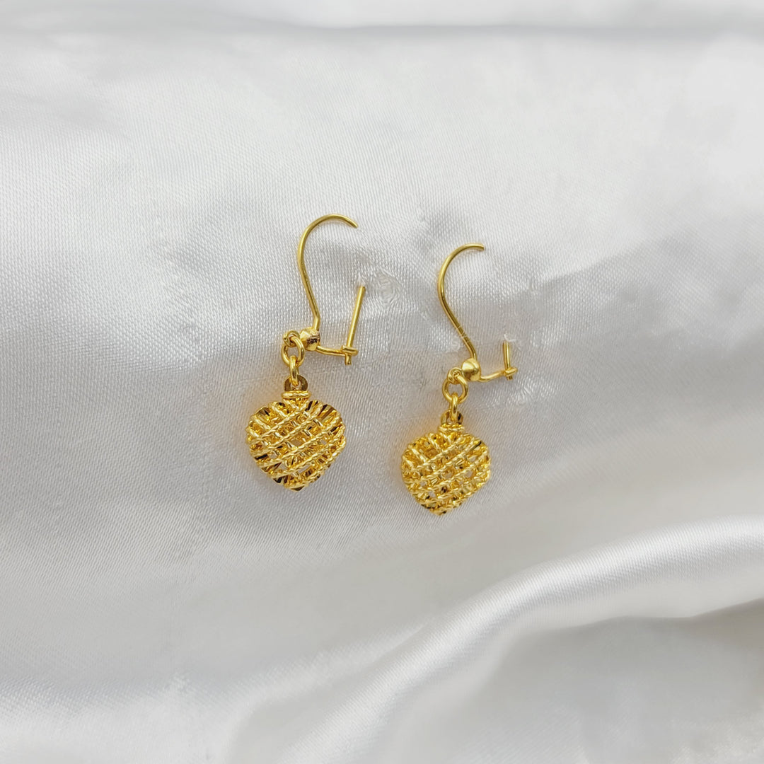 21K حلق شنكل ناعم-مجوهرات الشيخ سعيد-Saeed Jewelry 