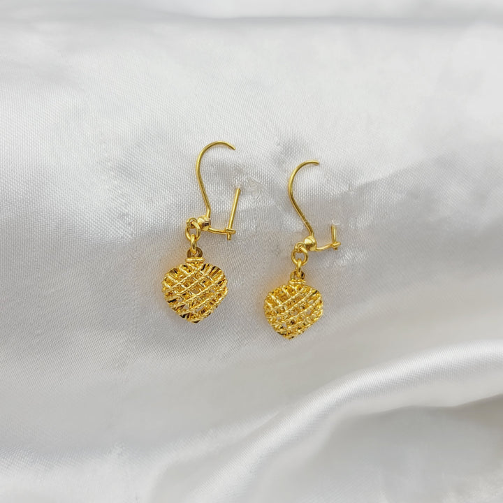 21K حلق شنكل ناعم-مجوهرات الشيخ سعيد-Saeed Jewelry 