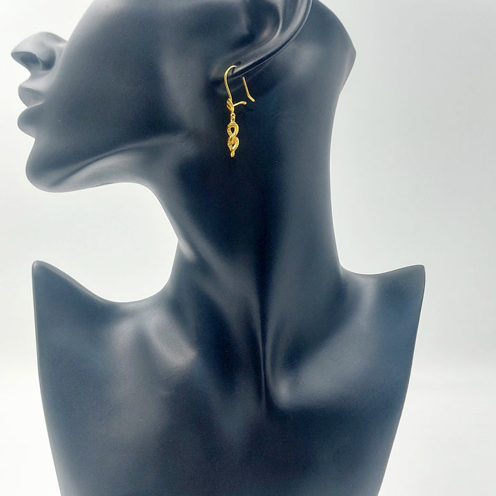 21K حلق شنكل ناعم-مجوهرات الشيخ سعيد-Saeed Jewelry 