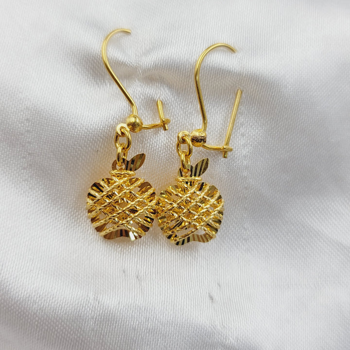 21K حلق شنكل ناعم-مجوهرات الشيخ سعيد-Saeed Jewelry 