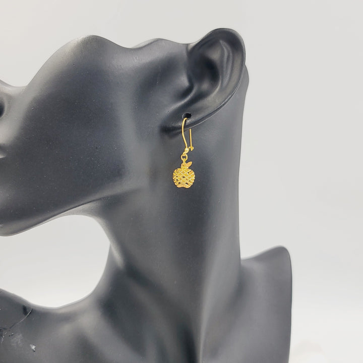 21K حلق شنكل ناعم-مجوهرات الشيخ سعيد-Saeed Jewelry 