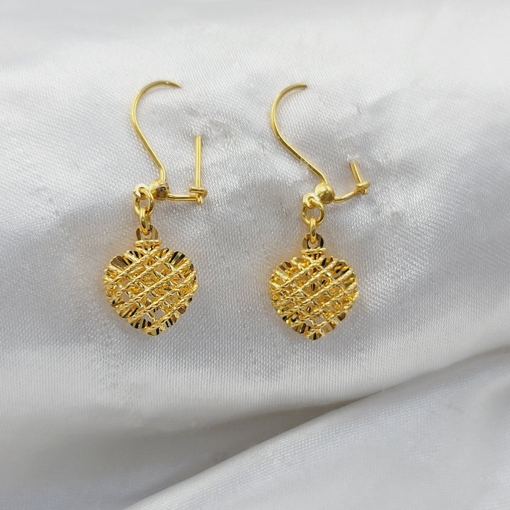 21K حلق شنكل ناعم-مجوهرات الشيخ سعيد-Saeed Jewelry 