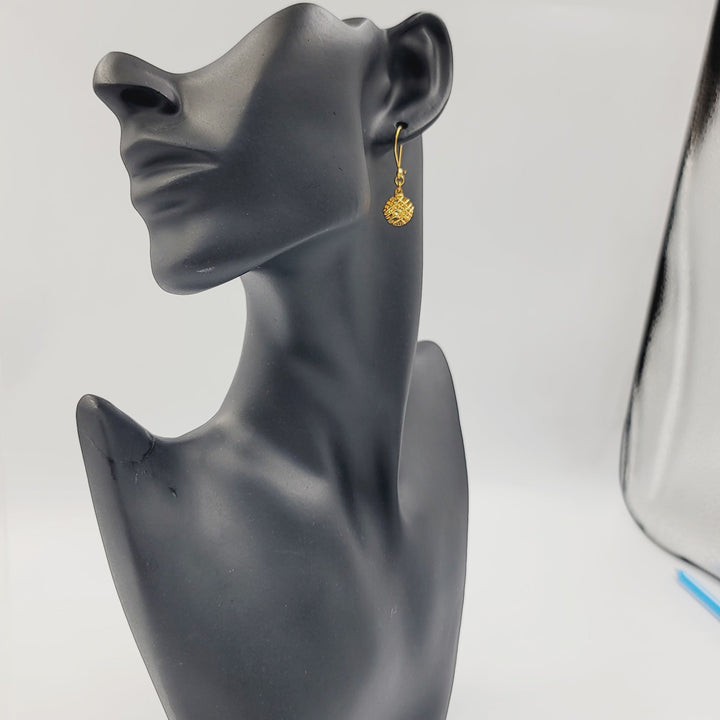 21K حلق شنكل ناعم-مجوهرات الشيخ سعيد-Saeed Jewelry 