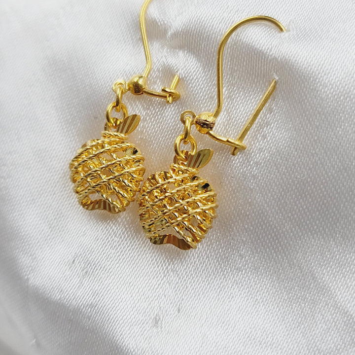 21K حلق شنكل ناعم-مجوهرات الشيخ سعيد-Saeed Jewelry 