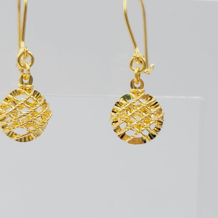 21K حلق شنكل ناعم-مجوهرات الشيخ سعيد-Saeed Jewelry 