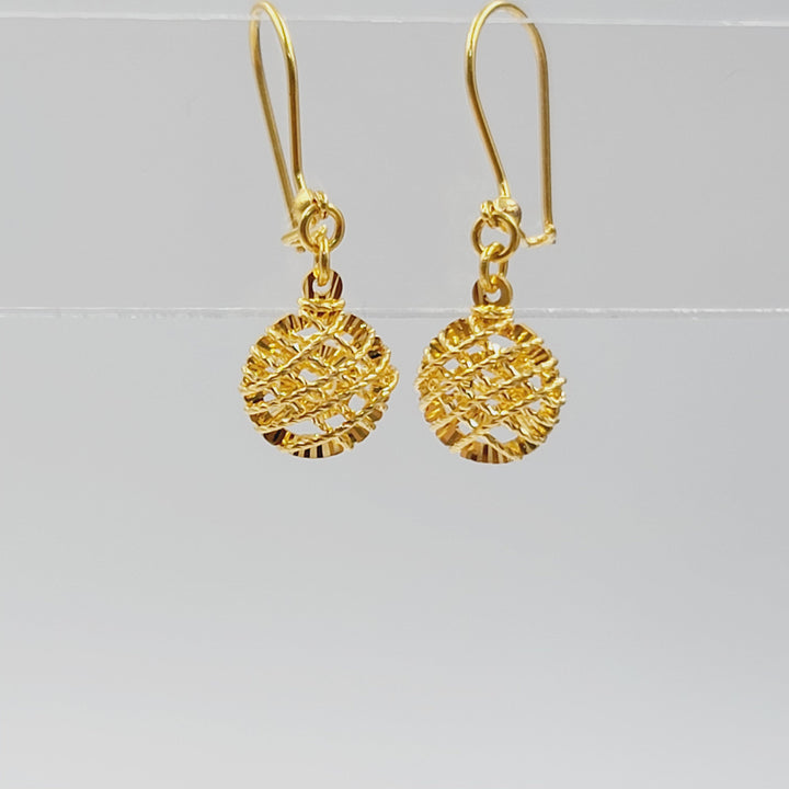 21K حلق شنكل ناعم-مجوهرات الشيخ سعيد-Saeed Jewelry 