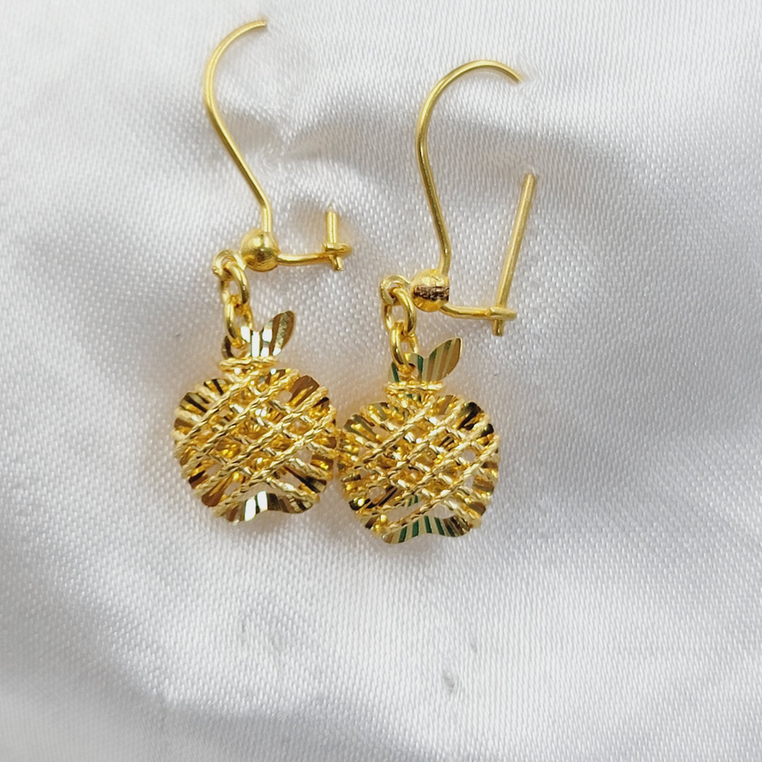 21K حلق شنكل ناعم-مجوهرات الشيخ سعيد-Saeed Jewelry 