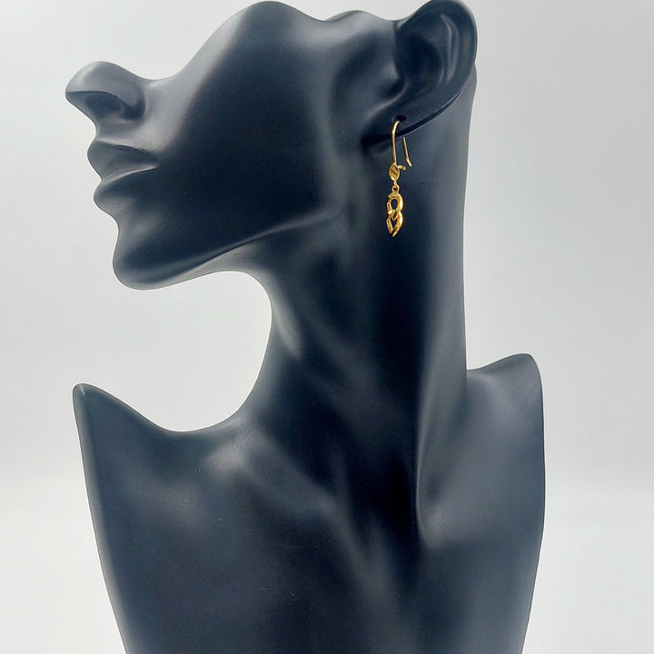 21K حلق شنكل ناعم-مجوهرات الشيخ سعيد-Saeed Jewelry 