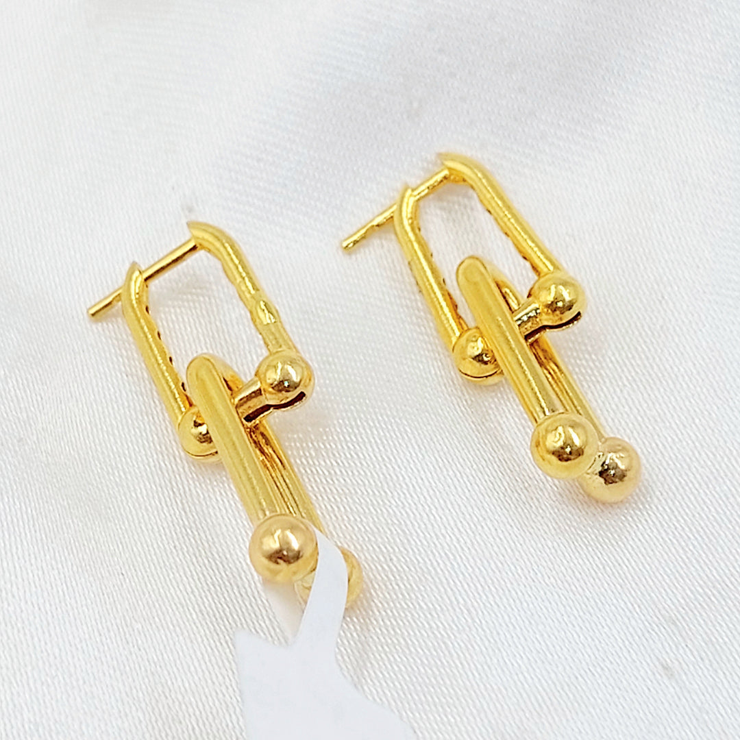 Paperclip Earrings Made of 21K Gold by Saeed Jewelry 