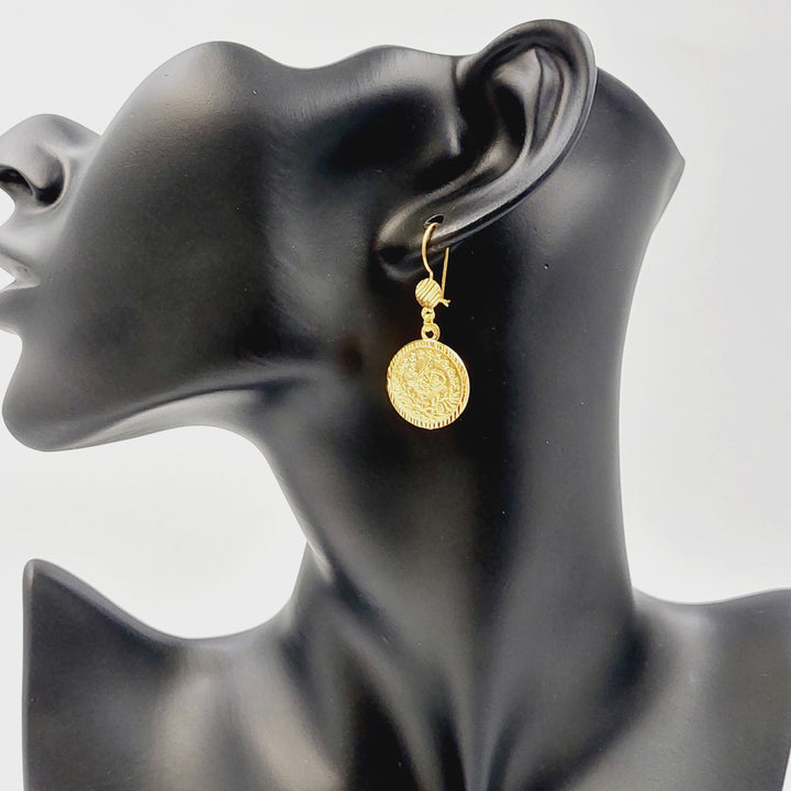 21K حلق رشادي قشرة-مجوهرات الشيخ سعيد-Saeed Jewelry 