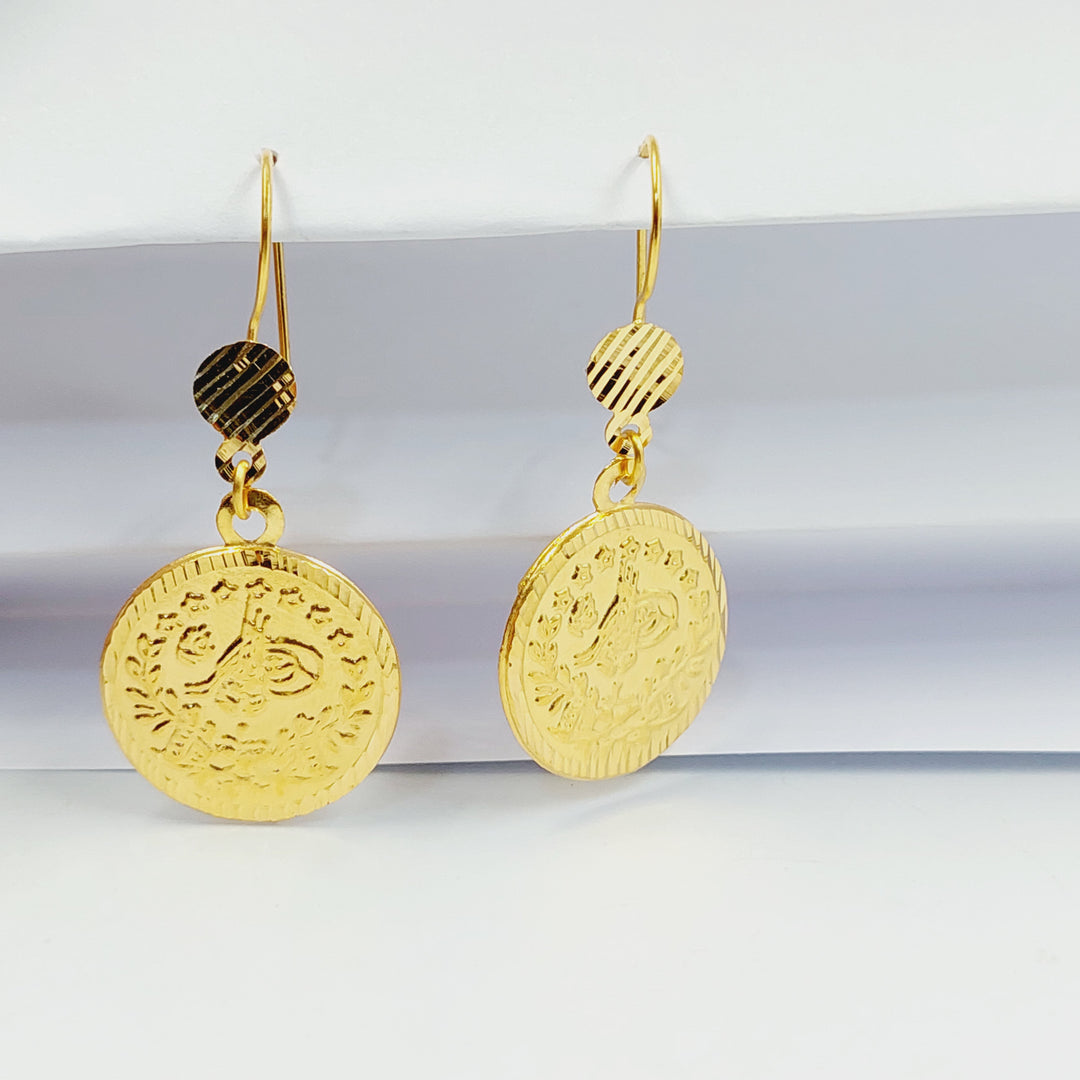21K حلق رشادي قشرة-مجوهرات الشيخ سعيد-Saeed Jewelry 