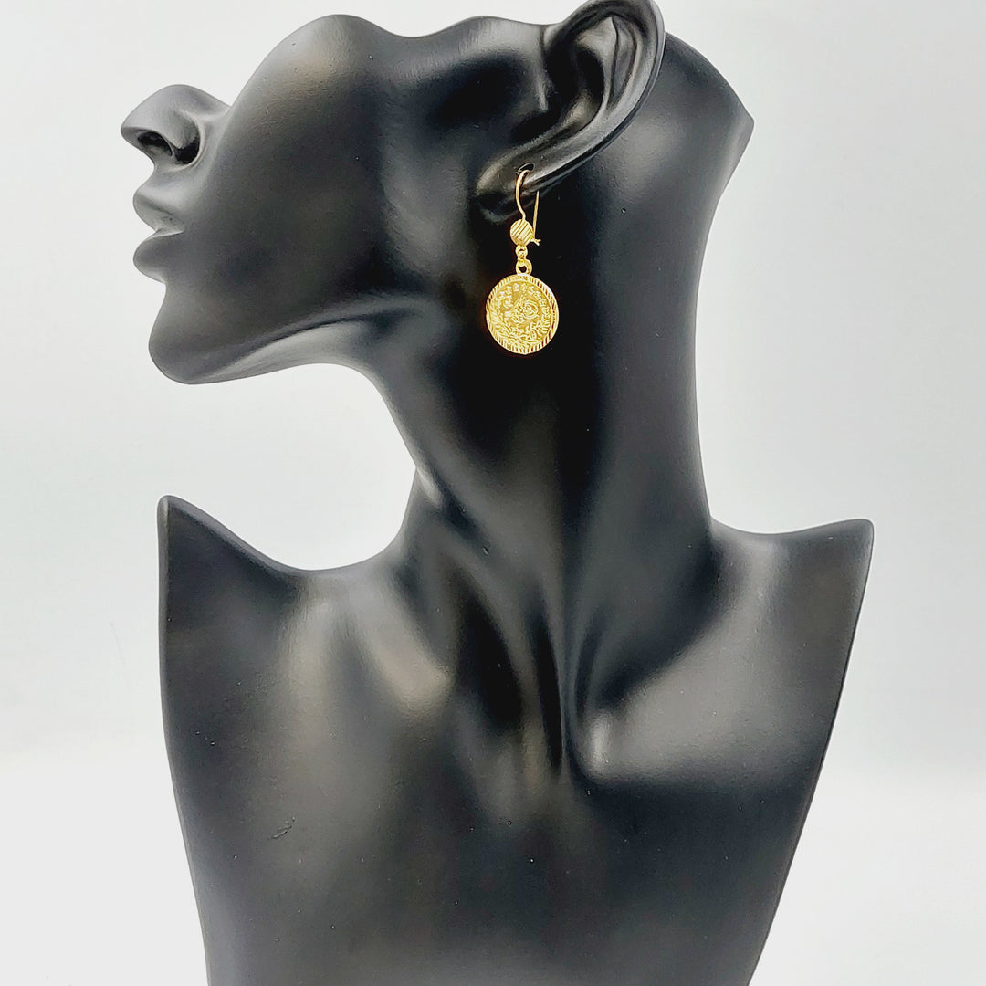 21K حلق رشادي قشرة-مجوهرات الشيخ سعيد-Saeed Jewelry 