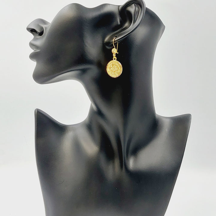 21K حلق رشادي قشرة-مجوهرات الشيخ سعيد-Saeed Jewelry 